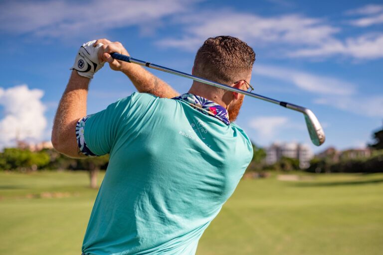 guy at end of golf swing